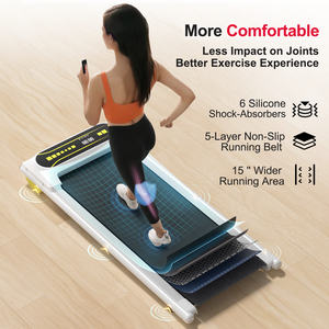 <span class=keywords><strong>Tapis</strong></span> de marche portable sous le bureau, mini <span class=keywords><strong>tapis</strong></span> de course électrique pour la maison, machine de course plate avec écran LED et télécommande - Product Image 2