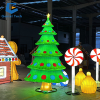 Schlüsselfertiges Weihnachtsbeleuchtungspark-Projekt Baum-Laternen-Show Feiertagsdekoration Festival-Seidenlaterne für Zoo und Park