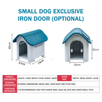 Grande niche moderne en plastique imperméable à l'eau grande niche pour chien extérieur intérieur meubles pour animaux domestiques maison pour chien chat avec puits de lumière