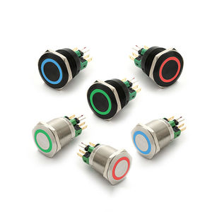 ELEWIND 22mm RGB 3 LED Momentary <strong>Push</strong> <strong>Button</strong> <strong>Switch</strong>(PM221F-11E/RGB/A 4pins For Led) - Product Image 6