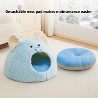 Maison pour chat et chien Love to Sleep, écologique, portable, toutes saisons, chaude en hiver, en mousse à mémoire de forme, détachable, amovible, nid douillet pour la maison