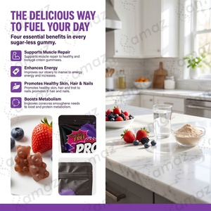 Gummies protéinés Amaz, complément protéiné riche en vitamines, gummies à mâcher <span class=keywords><strong>pour</strong></span> la récupération musculaire, le soutien énergétique et la santé. - Product Image 4