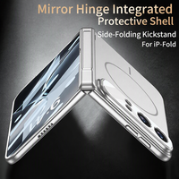 HEYBINGO Casing Ponsel Lipat dengan Pelindung Engsel Terintegrasi, Perlindungan 360 Derajat, Permukaan Matte, Sensasi Kulit, untuk IP 18 duo