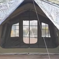 Tente de camping gonflable 8+8 une chambre et un salon en coton, tissu Oxford enduit de PVC, imperméable 3000 mm, montage rapide et automatique