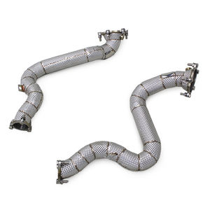 Tuyau de descente du collecteur de moteur pour <span class=keywords><strong>Audi</strong></span> <span class=keywords><strong>RS6</strong></span>/RS7 <span class=keywords><strong>C7</strong></span> 4.0T 2014-2018 <span class=keywords><strong>Performance</strong></span> Sport Car SS304 Tuyaux droits Silencieux Système d'échappement - Product Image 1