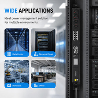 PDU intelligent pour rack avec contrôle à distance des ports individuels, alarme de seuil de surcharge et gestion cloud web