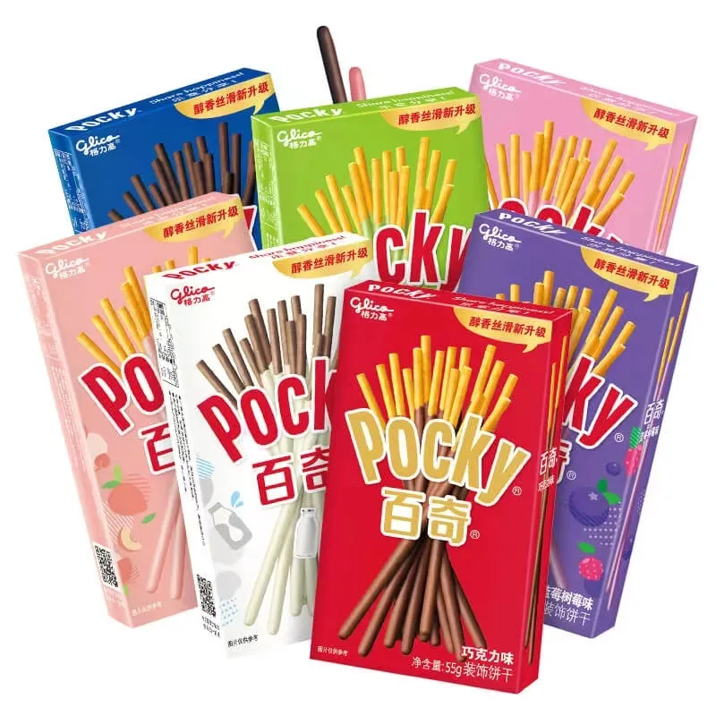 Grosir Pocky Keripik Coklat Campuran Biskuit Makanan Panggang Makanan Ringan Jepang Eksotis Pocky Stik Haal Kue Makanan Gourmet