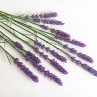 Bunga Plastik Manik-Manik Prancis Lavender Buatan Tangan Modern untuk Pernikahan, Hari Valentine, Wisuda, Dekorasi Tengah Meja, Pesta Kebun