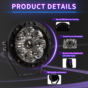 AURON 5 Inch 12V 42W <b>LED</b> <b>Work</b> <b>Light</b> New 15-Month Warranty White 4x4 Offroad DRL Truck ATV Car Motorcycle Retrofit/Upgrade - Product Image 3