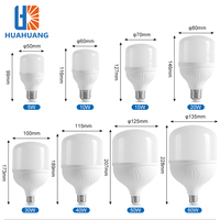 Ampoule LED en forme de T Huahuang de haute qualité E27 B22 5W-60W pour la maison, les supermarchés et les ateliers, CRI 80, durée de vie de 50 000 heures
