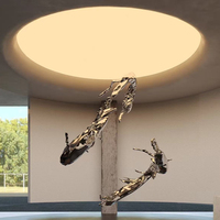 Plafond en tissu tendu PVC ignifuge et résistant au feu avec cadre en aluminium, film souple lumineux LED haute luminosité, boîte à lumière SEG