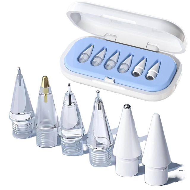 For Apple Pencil 1/2/3th Pro Replacement Tips 4/6 Pcs 2B Soft Nibs Compatible with iPad Pro Pencil1/2/3 Fine Stylus Nib