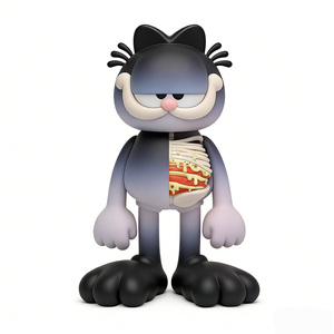 Jouet pour chat en PVC noir personnalisé avec une tête de dinosaure violette, figurine en PVC exquise fabriquée à partir de matériaux écologiques et durables - Product Image 3