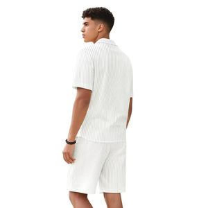 Ensemble décontracté d'été pour hommes en tissu rayé respirant – Vente en gros - Product Image 3