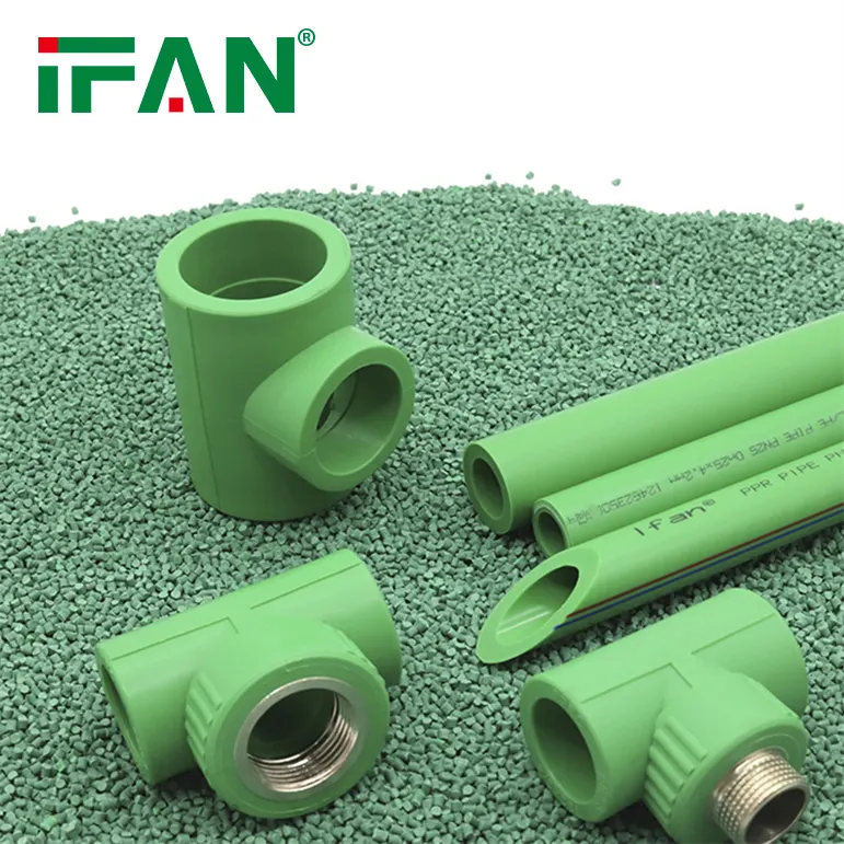 IFAN Factory perlengkapan air panas plastik pipa Fitting PPR Pn25 Fitting pipa PPR