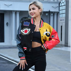 Veste de baseball pour femme, prix de gros, nouvelle collection, toile imprimée, respirante, légère, personnalisable, pour l'hiver - Product Image 5