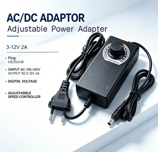 Factory 3-12V 2A Adjustable Power Adapter 12v 1/2/3/5A Switching Power Adapter With AC Plug for CCTV Camera Led Network Hardware