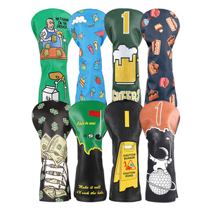 Housse de tête de club de golf brodée motif spatial, imperméable, pour driver de golf, vente en gros d'accessoires de golf - Product Image 1