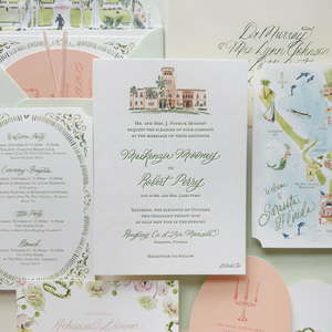 Inviti Matrimoniali Personalizzati con Totem Colorati su Cartoncino, Stampa Tipografica e Laminazione Opaca <span class=keywords><strong>per</strong></span> la Pianificazione di Eventi - Product Image 1