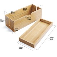 Boîte de gestion des câbles en bambou classique, écologique, durable, pour dissimuler les câbles et les multiprises