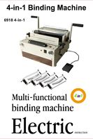 6918 multifonctionnel Double fil simple boucle bobine spirale peigne anneau exercice livre reliure Machine 2:1