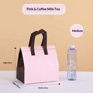 ถุงเก็บความร้อนสำหรับใส่เค้กบาร์บีคิว แบบไม่ต้องปิดผนึก  วัสดุผ้าไม่ทอ ดีไซน์เรียบง่าย หลายขนาด ใช้สำหรับใส่กลับบ้านหรือส่งอาหาร - Product Image 2