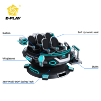 Machines de jeu VR Eplay UFO pour 5 joueurs, chaise de réalité virtuelle 9D à 360 degrés, équipement MR, matériel VR d'intérieur avec casque
