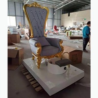 Obei — chaise de luxe pour Salon de manucure, fauteuil de Spa de pédicure, à dossier haut, doré, avec Jet, usine Offre Spéciale