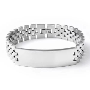 Fashion 12MM Three Beads Wide Labor <b>Stainless</b> <b>Steel</b> Silver Plated Punk Style Buddhism Party Crown Graphic Unisex Bracelet - Product Image 2