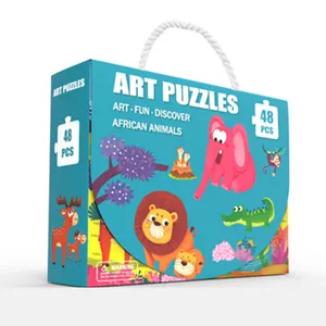 Produttore Puzzle personalizzati per bambini regalo fai da te per bambini giocattoli valigia Puzzle cartone animato