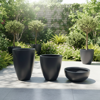 Pots à fleurs personnalisables, jardinières en fibre de verre, grands pots à fleurs d'extérieur, grands pots pour arbres d'extérieur