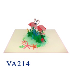 Carte de vœux 3D pop-up en papier fait main Viet-craft VA Couple et Lune - Product Image 6
