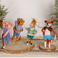 Mini jouets feutrés animaux petit bricolage laine feutrage animaux Kit décor de table cadeaux de pâques pour la maison bureau fête approvisionnement