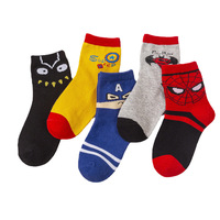 Lot de 5 paires de chaussettes pour enfants, nouveau-nés, bébés, chaussettes d'école mignonnes, chaussettes mi-hautes en coton peigné pour garçons et filles, chaussettes pour nourrissons
