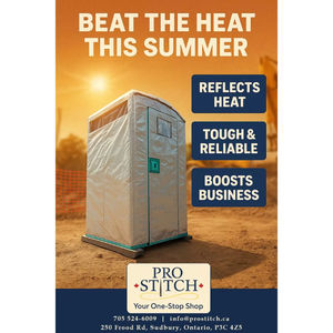 Housse de protection pour toilettes industrielles en PVC pour chantier de construction, résistante au vent et à la pluie, pliable, rangement économique, pratique - Product Image 5