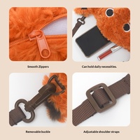 Peluche Fun Deva Fox Bag, jouet mignon, coussin à câliner, compagnon de sommeil, cadeau d'anniversaire, polyester, rembourrage en coton PP, tailles 17-60 cm