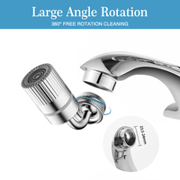 Robinet multifonctionnel rotatif universel à 720 degrés avec aérateur et pulvérisateur pivotant, accessoire pour salle de bain et toilettes