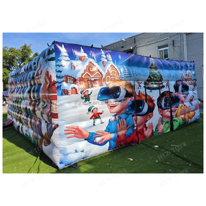 <span class=keywords><strong>Salle</strong></span> <span class=keywords><strong>de</strong></span> réalité virtuelle gonflable en PVC mobile avec impression numérique, dôme d'air VR à grande échelle pour enfants - Product Image 3