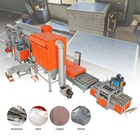 Système de recyclage de panneaux solaires photovoltaïques à haut rendement pour la séparation du verre et du cadre en aluminium
