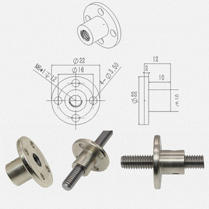Tuerca de Brida para Motor Meigaolian M6x1.0, Rosca Gruesa, Acero Inoxidable Pulido, Componente de Rodamiento Circular - Product Image 3