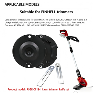 Robotic Lawn <b>Mower</b> Blade Mounting Disc (Blade Holder) and 2pcs Blade RSGE-CT18 2-Piece Set for Einhell GE-CT 18 U/GC-CT 18/24 Li - Product Image 5