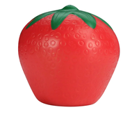 Balle anti-stress souple en forme de fraise rouge, jouet à presser en PU, jouet mignon pour enfants, cadeau, vente chaude