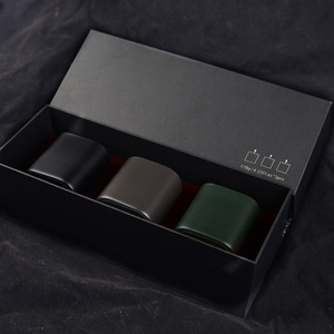 Scented <b>Candle</b> Set <b>Square</b> Cup 170g Soy Wax Home Decoration Birthday Gift 3 Pcs - Product Image 1