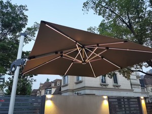 Personnalisé Extérieur En Aluminium Roma Parasol Parasol Moderne Design pour <span class=keywords><strong>Patio</strong></span> Jardin Café Hôtel & Parc En Gros - Product Image 6