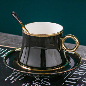 Wholesale Luxury Simple Gold Ceramic Coffee <b>Cup</b> <b>Set</b> and Mugs for Home - Product Image 2