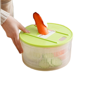 Fabrieksgroothandel handmatige plastic huishoudelijke multifunctionele grote capaciteit keuken handmatige groentewasser voedseldehydrator