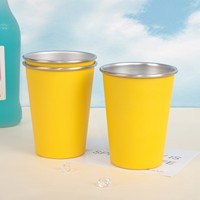 Logo personnalisé 350ml en acier inoxydable tasses à boire en métal bière vin tasse en acier