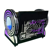 Console DJ personnalisée avec logo, miroir LED Infinity, table DJ anti-vibration pour boîte de nuit, 1,2 m/1,5 m, effet abysse arc-en-ciel, directement de l'usine