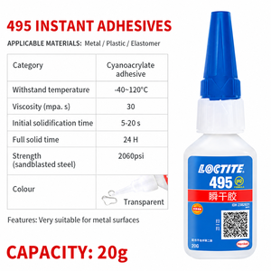 Adhesivo Instantáneo Original LOCTITE 401 406 460 495 496 403, Pegamento Industrial <span class=keywords><strong>de</strong></span> <span class=keywords><strong>Cianoacrilato</strong></span> - Product Image 4