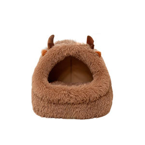 Geschlossenes Katzen haus für Katzen im Winter wärme, Ganzjahres-Hunde bett, weiches, flauschiges Kuschel haus für Kätzchen und erwachsene Katzen - Product Image 6